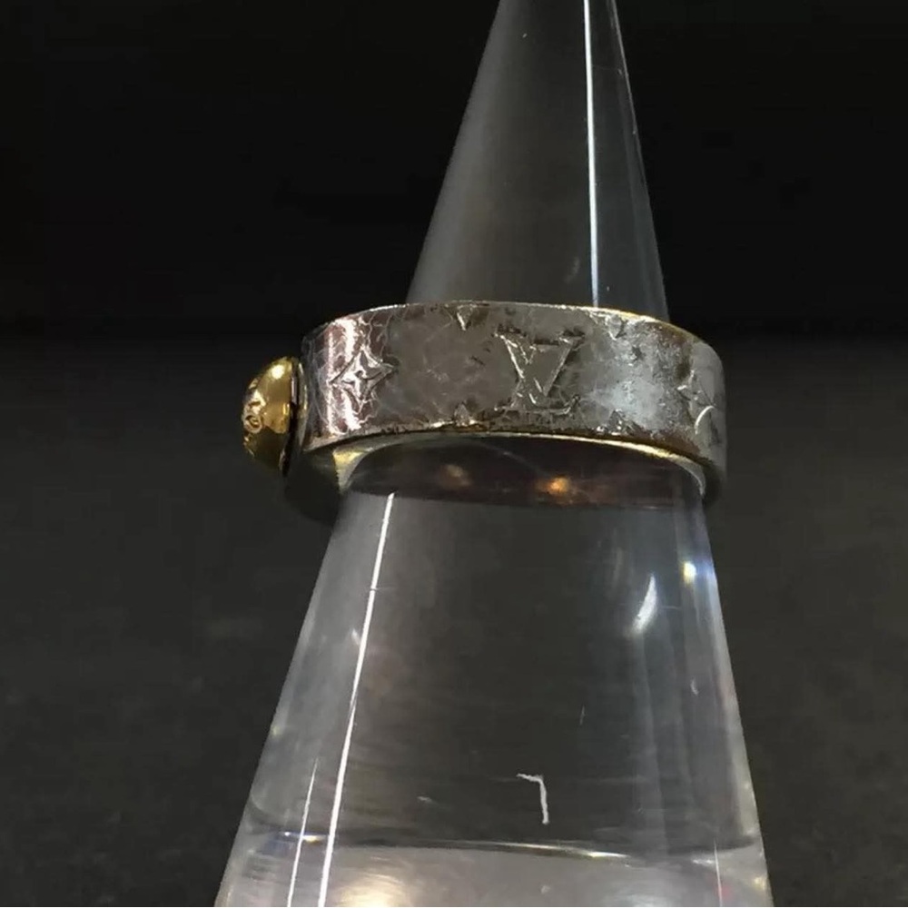 Louis Vuitton Bague Nanogram Silver Tone Ring sz:49/5- Free Gift With Purchase - Picture 9 of 12